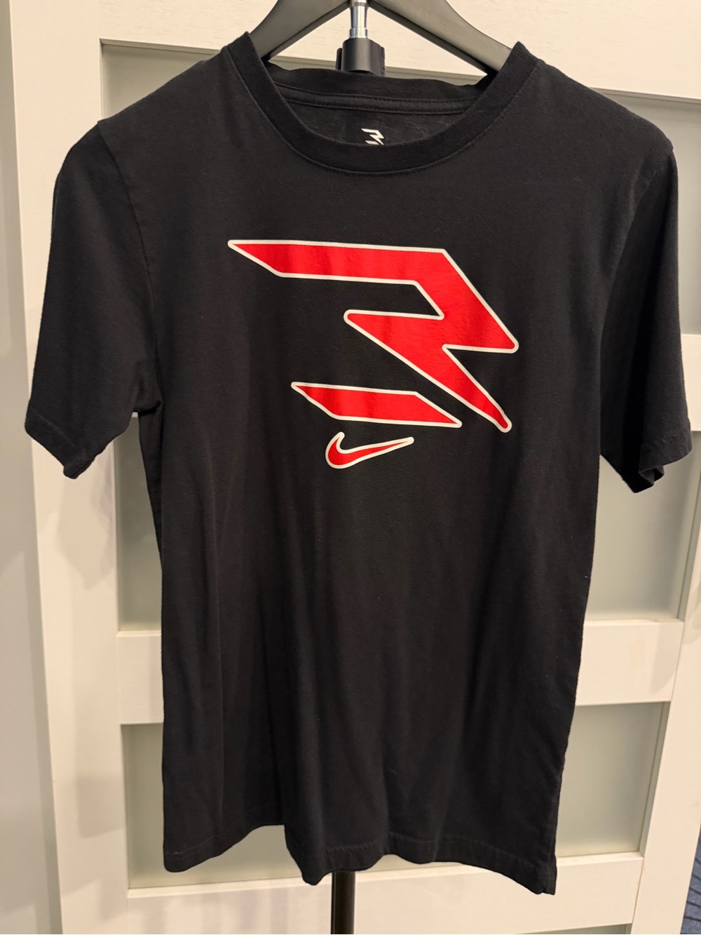 Nike Black Short-Sleeve Tee with Red Graphic boys